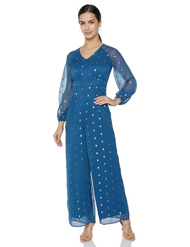 Tokyo Talkies Women Volume Sleeve V-Neck Jumpsuit