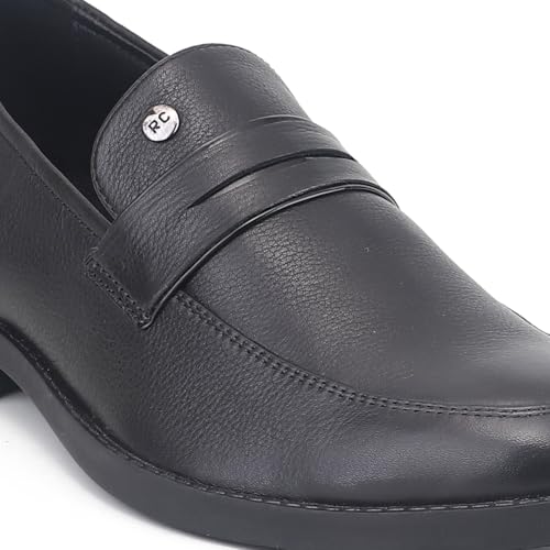 Red Chief Low Ankle Formal Slip On Shoes for Men | Black UK08