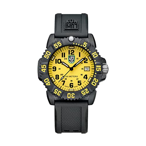 Luminox G Sea Lion Mens Watch - Military Watch Date Function 100m Water Resistant - Different Variations, Dial: Yellow, Numbers: Black, Case Diameter: 37mm, Classic