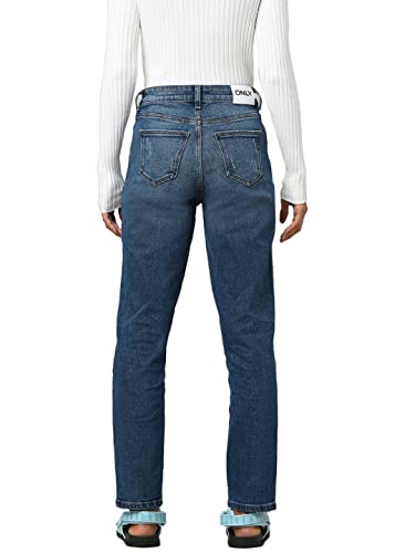 ONLY Straight Fit Jeans (15288749_Medium Blue Denim_26)