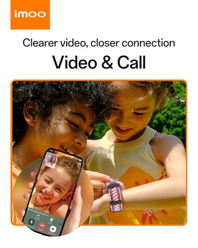 imoo Z3 Kids Smartwatch, 4G Video/Voice Call & Real-time GPS Tracker, 1.5″ HD Screen IP68 20m Waterproof, 8GB Large Storage Parent Control and Safety Protection(Pink) (Pink)