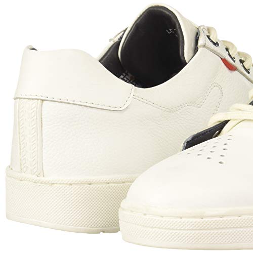 Lee Cooper Men White Leather Sneakers-8 UK (42 EU) (9 US) (LC3037A)