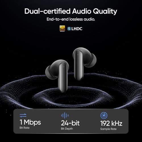 realme Buds Air 8 Pro TWS Earbuds with 11mm+6mm Dual DAC Drivers| 55dB ANC| 6-Mic VPU| 3D Spatial Audio |50H Playtime| IP55 Rating (Master Black)