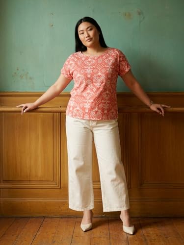 Max Women Printed T-Shirt (Coral_4XL)