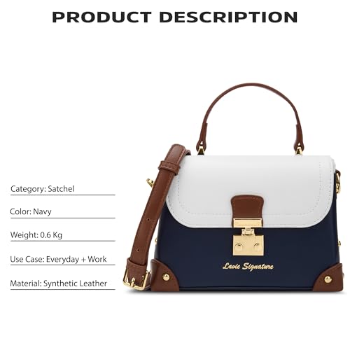 Lavie Signature Women's Beaufort Flap Satchel Bag | Satchel Handbag for Work | Ladies Purse | Stylish Shoulder Bag | Gift for Women