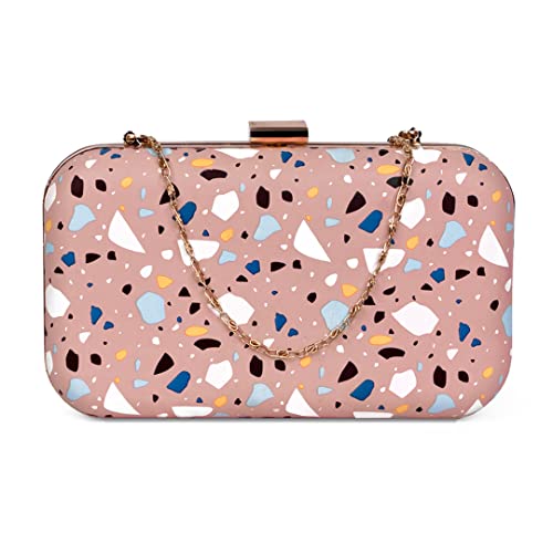 Modern Myth Spot On! Abstract Modern Pink Party Clutch for Women