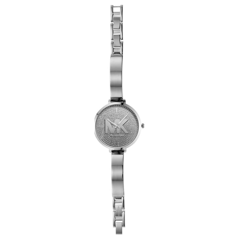 Michael Kors Outlet Charley Silver Quartz Metal Watch MK4432
