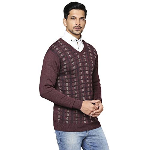 Raymond Dark Maroon Sweater (Size: 42)-RMWX01104-M8