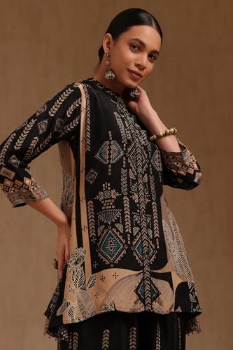 Soch Women's Crepe Co-Ords Set (FWA5KS10877_Black