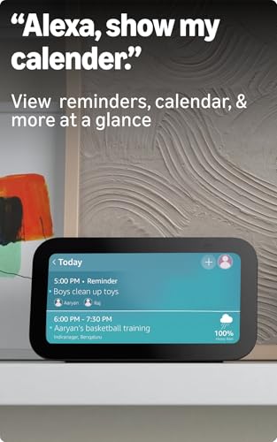 Amazon Echo Show 5 (latest model) | Smart display with Alexa, 2x bass speaker, clearer sound, camera for home monitoring, bluetooth | Charcoal