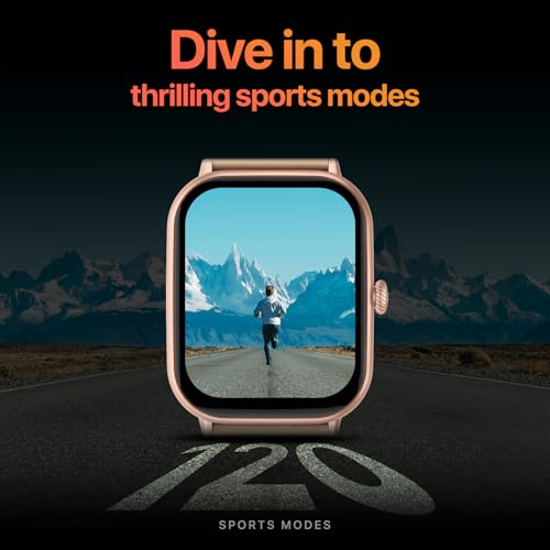 Fire-Boltt Ninja Call Pro Max Ultra Bluetooth Calling Smart Watch, 2.01" HD Display, 120+ Sports Modes, Health Suite, AI Voice Assistance, SpO2 Smartwatch for Men & Women - Rainbow Link