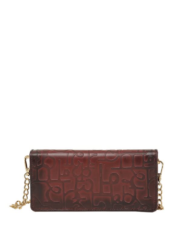 Satya Paul Wine Plum Leather Wallet for Women