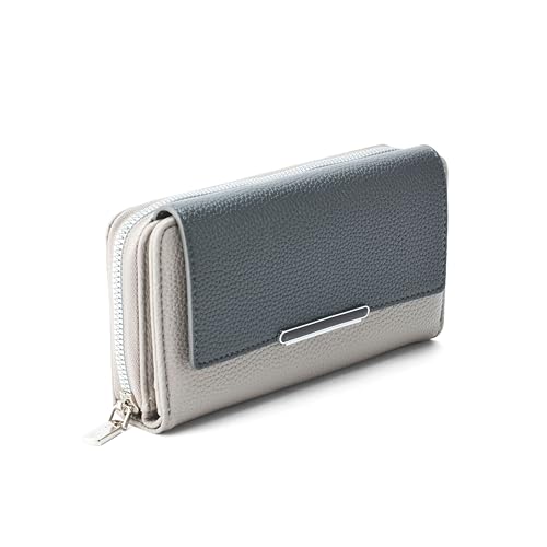 Lino Perros Men Faux Leather Avril Dual Tone Daily Grey Wallet