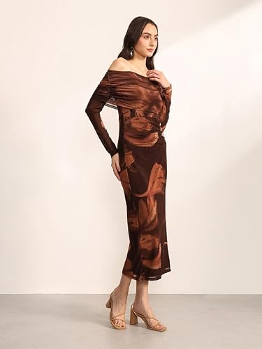 Kazo Women's Huxley Maxi Dress (Brown L)