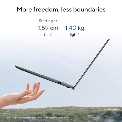 ASUS Vivobook S14 (2026),Intel Core Ultra 5 325 (Series 3),Intel iGPU,16GB RAM,512GB SSD,FHD+ OLED,14"(35.5 cm),Windows 11,M365 Basic(1Y),Office 24,Matte Gray,1.4 Kg,S3407AA-SF058WS,Copilot+ AI Laptop