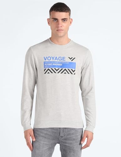 Graphic Print Heathered Sweatshirt