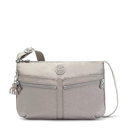 Kipling womens Izellah Crossbody Bag, Grey Gris, 12.25 L X 9.25 H X 5 D US