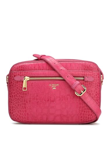 Da Milano Genuine Leather Pink Sling Bag (00880B) (Small)