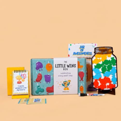 Whimsy & You Little Wins Box Kids Gift Set with Jar & Cards