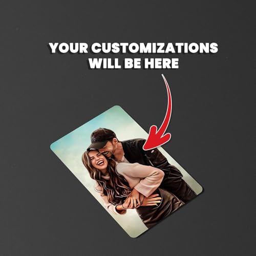 Customized Wallet Card with Your Photo, Message & Spotify Code | Personalized Gift for Loved Ones | Custom Bitmoji or Illustration Card | Perfect for Anniversary, Birthday, Thanksgiving Gift