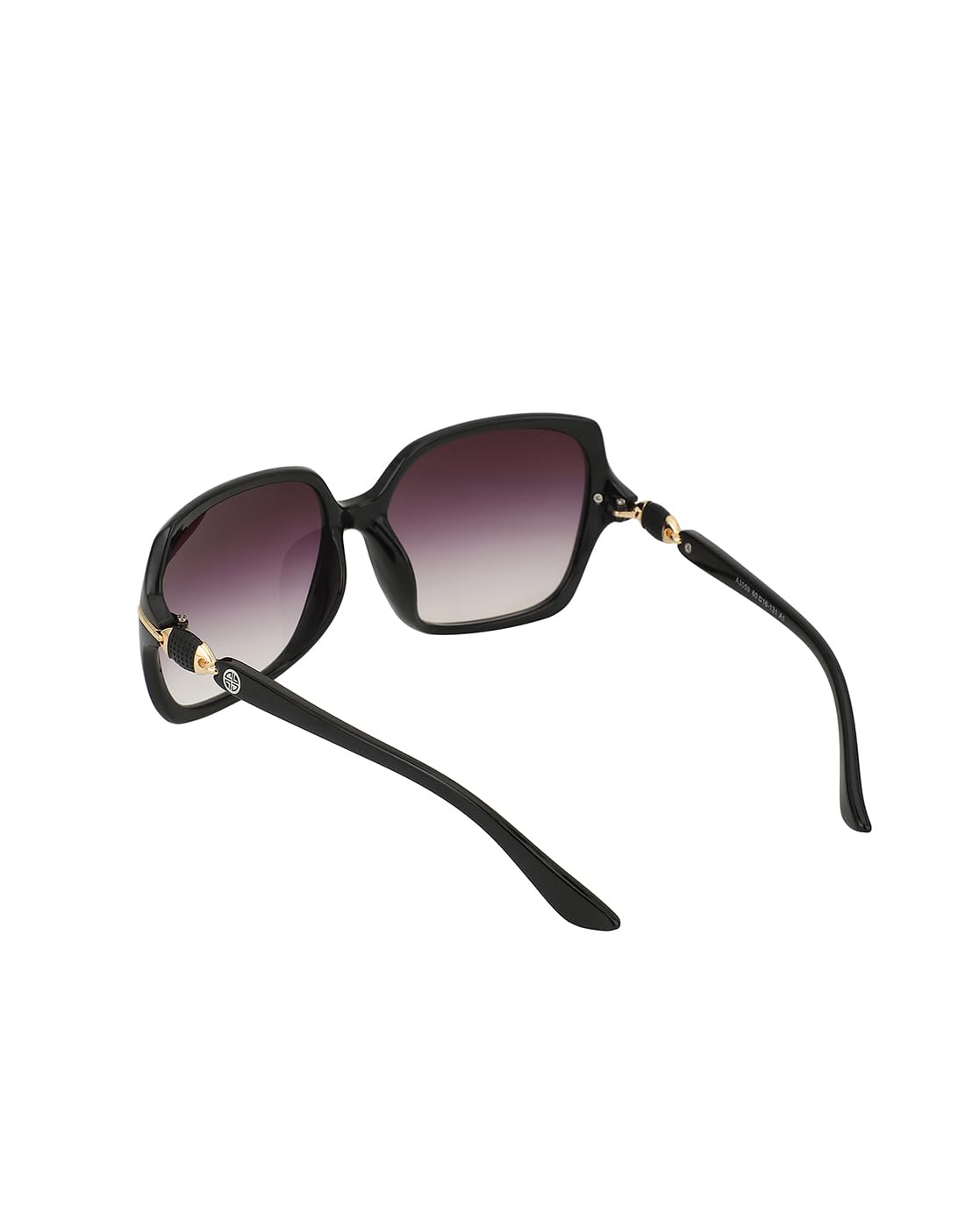 Carlton London Black with Gold toned Oversized Women Sunglass with UV Protected Lens