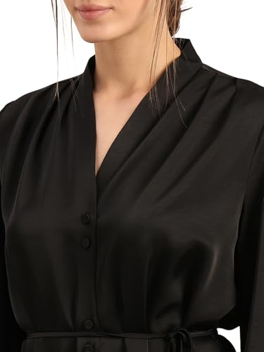 VERO MODA Womens Midi Dress Jet Black