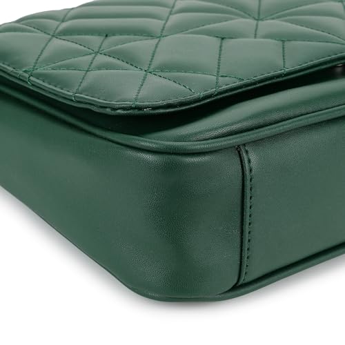 Fastrack Quilted Messenger Bag for Women, Girls and Ladies | Ladies Purse Handbag Green