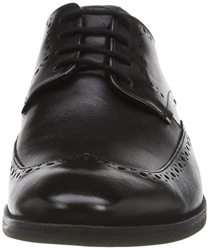 Clarks Mens 26148029 Black Black Leather Uniform Dress Shoe - 9 UK (261480297)