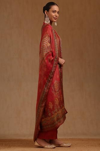 Soch Women's Shimmer Salwar Suit Set (RSD-EWA5CD22465_Fuchsia