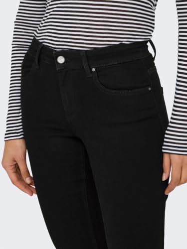 ONLY Fit & Flare Jeans(254578201_Black Denim_M)