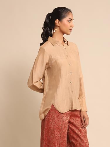 Ritu Kumar Beige Silk Shirt