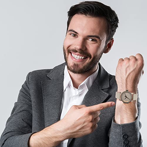 Giordano Dapper Collection Analog Watch for Men and Leather Strap Wrist Watches for Men for Casual & Formal Wear - GD-4063