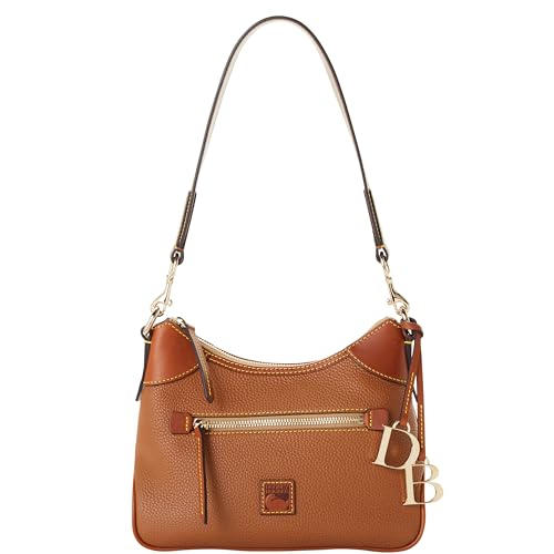 Dooney & Bourke Handbag, Pebble Grain Small Hobo Shoulder Bag - Brown, Caramel, One Size