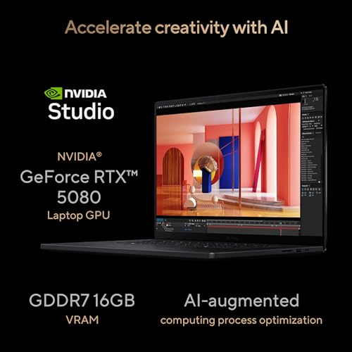 ASUS ProArt P16 OLED (2025), AMD Ryzen AI 9 HX 370, RTX 5080-16GB,64GB RAM, 2TB SSD, 16"/40.64cm Touchscreen, 4K, 120Hz,Windows 11,M365 Basic (1Year)*/Office 2024, Nano Black, 1.95Kg,H7606WW-SE023WS