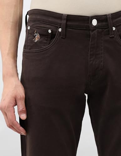 U.S. Polo Assn. Denim Co. Men's Slim Jeans (UDJEN1799H_Choco