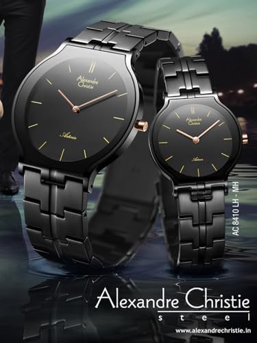 Alexandre Christie AC 8410 MHLH Asteria Watch for Him and Her Analog Watch (Stellar Black)
