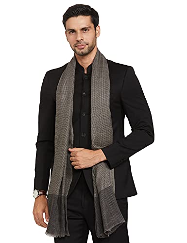 Pashtush Mens Cashmere - Wool, Reversible Muffler, Dapper Grey