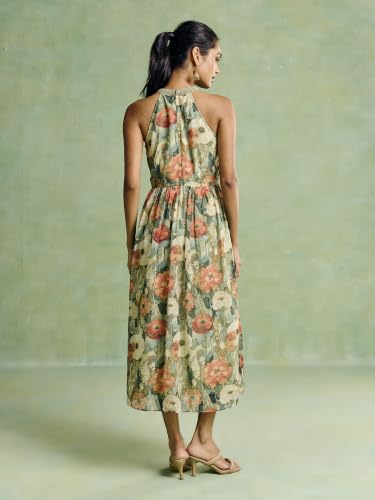 Aarke Ritu Kumar Green Floraa Long Dress