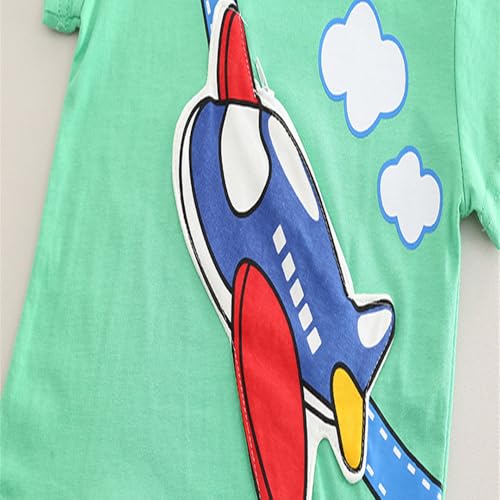 Hopscotch Boys Short Sleeves Teal 2-Pc Cotton T-shirt & Denim Jeans (3-4 Years)