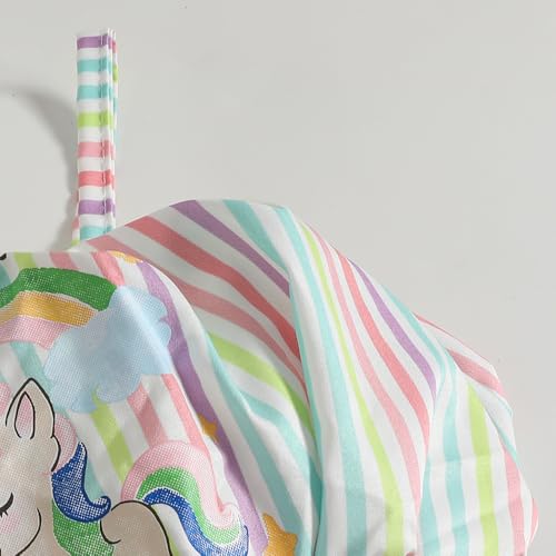 Hoscotch Girls Stripes Multi Sleeveless Jeans Set For Ages (2-3 Years)