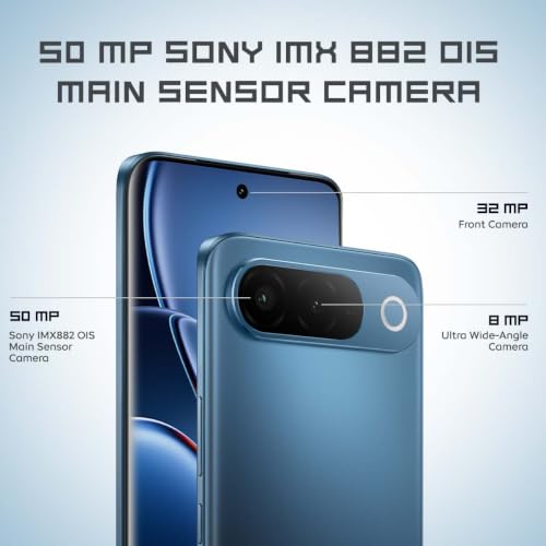 iQOO Z11 5G (Celestial Blue, 6GB RAM, 128GB Storage) | India's 1st MediaTek Dimensity 7500 Turbo Processor* | 3D Curved Display- Brightest Display in the Segment* | AI Captions- Record & Recap*