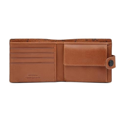 Superdry Men's Leather Global Coin Wallet Ribble - Tan