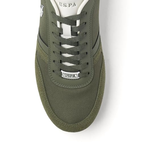 U.S. Polo ASSN. Mens |Clemt 3.0|Olive Stylish Casual Sneaker Shoes for Man, 8 UK