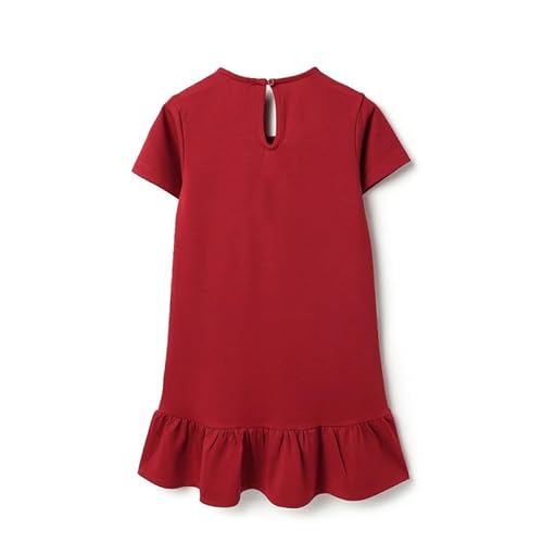 United Colors of Benetton Girl's Cotton Blend A-Line Knee-Length Casual Dress (25A349GCF051I015