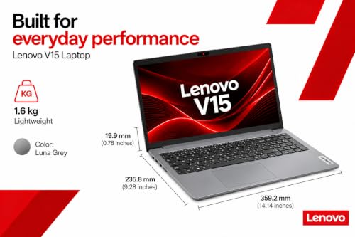 Lenovo V15 AMD Ryzen 5 150 15.6" (39.62cm) FHD 300 Nits Antiglare Thin and Light Laptop (16GB/512GB SSD/Windows 11/Office Home 2024/Luna Grey/1.65 Kg)-83V40063IG