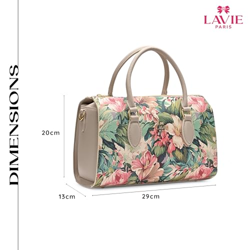 LAVIE PARIS Women's Fleur Medium Satchel Bag | Satchel Handbag for Work | Ladies Purse | Stylish Shoulder Bag | Gift for Women