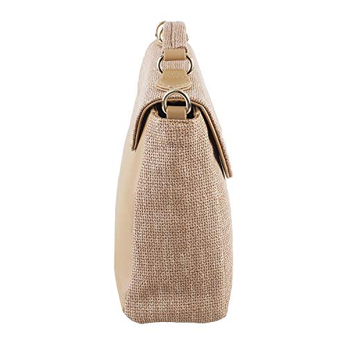 Metro Womens Synthetic Beige Flap Over Sling (One Size)