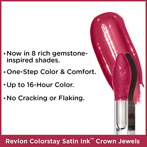 REVLON Colorstay Satin INK, Comfortable, Longwear Rich 16-Hour Liquid lip Color, Formulated with Black Currant Seed Oil & Vitamin E, Pink Duchess - (031) (Pack of 2)