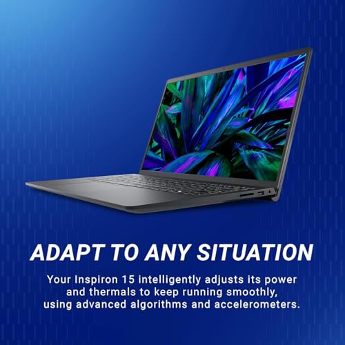 Dell 15 (Previously Inspiron) Laptop, 14th Gen Intel Core 3 100U Processor, 8GB DDR4, 512 SSD, 15.6" NT FHD 120Hz IPS AG 250 nit Display, Win 11 + Office H&S 2024, Carbon Black, Thin & Light- 1.63Kg