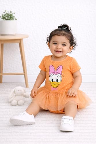 BODYCARE Girls Peach Romper in Soft Cotton, Sleeveless Design with Stylish Details, Comfortable and Trendy Outfit, Summer Days, and Casual Wear